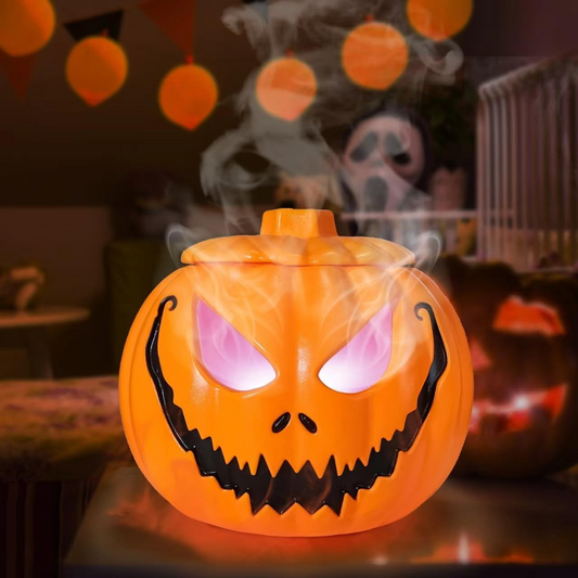 Halloween Pumpkin Humidifier with 7 Fantastic Colors LED Lights